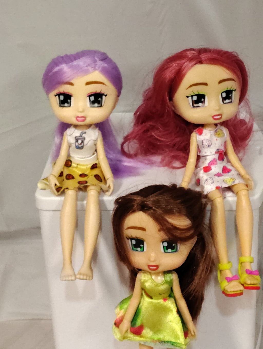 Jay@Play - Boxy Girls - 8” Everly, Stevie, and Apple Doll Lot