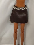 Mattel Barbie My Scene Doll Mini Skirt Faux Leather with Belt doll accessory