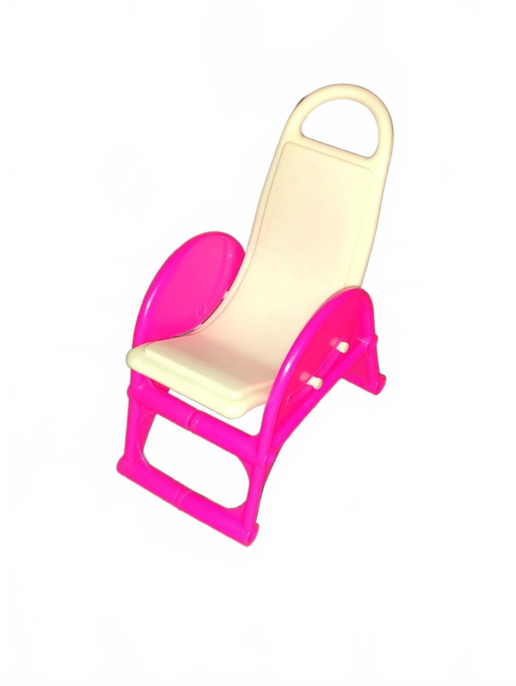Vintage 1990s BARBIE Beauty Salon Pink And White Reclining Doll Chair