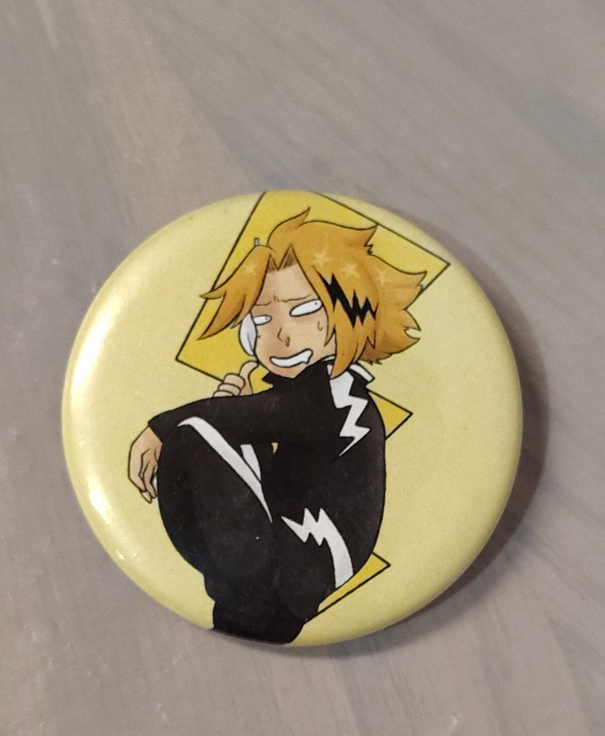 My Hero Academia Denki Kaminari Chargebolt Metal Pin 2.5"